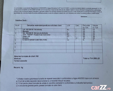 Ford Focus 1,6 benzina, schimbat distributie +ambreiaj