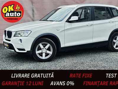 BMW X3 - 2.0 turbodiesel - 2013 - euro 5 - navy - xenon - garantie 12 luni - rate fixe cu avans 0%