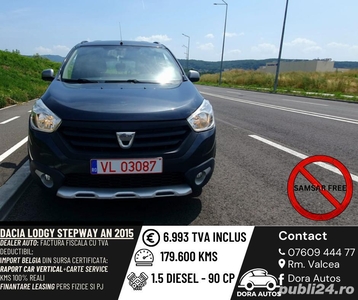 Dacia Lodgy STEPWAY 1.5 dCI 90 CP ; iun 2015 ; km 179.604