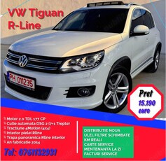 Volkswagen Tiguan VW Tiguan R-Line, cutie automata, 4x4, piele, 177 cp, carte service