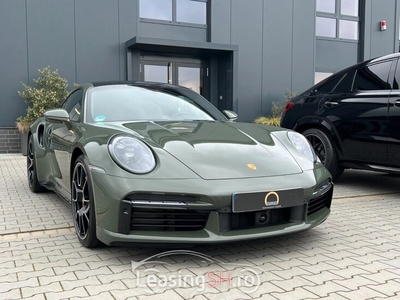 Porsche 911 Urmodell 911 992 Turbo S PTS Dark Olive Burmester Lift