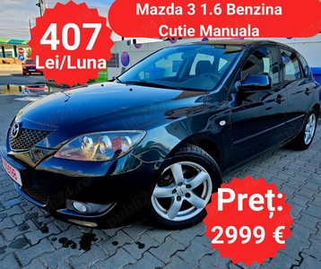 Mazda 3 1.6 Benzina RATE de la 407 Lei pe Luna