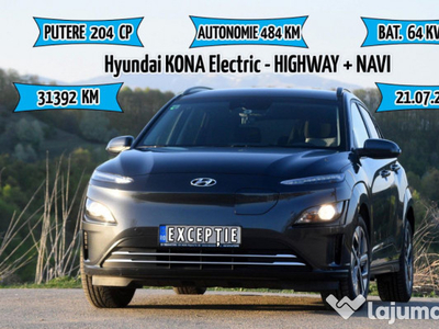 Excepție! Hyundai Kona Electric 204CP Highway+Navi