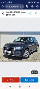 Vând AUDI Q5, TFSI, S tronic Design 2 l benzina, automat, 2017