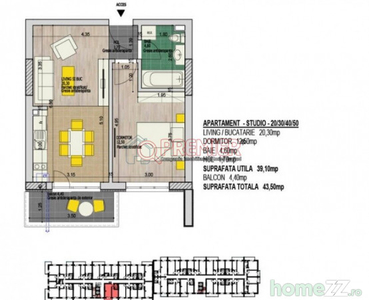 7 minute Metrou Ap Patriei - 2 camere tip studio - 51560