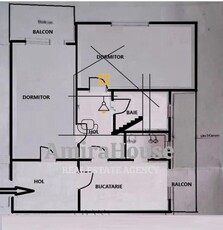 Apartament 2 camere, 56 mp, 2 balcoane, etaj intermediar, str C Brancusi