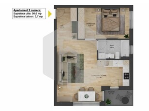 Apartament 2 Camere | La cheie | Doamna stanca | Etaj intermediar