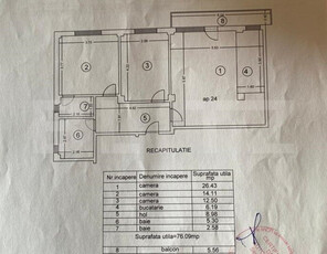 Apartament cu 3 camere decomandat