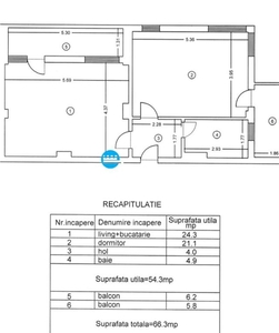 Apartament 2 camere confort I, 66 MP, bloc nou Pacurari capat Pacurari!