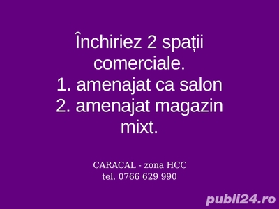 Inchiriez spatiu comercial - CARACAL