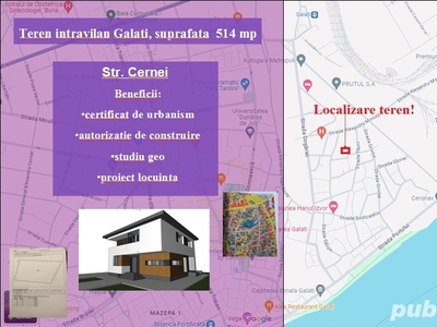 Oportunitate! Teren intravilan amplasat in Galati, suprafata 514 mp!