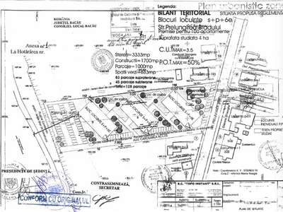 Teren 3333 mp Bacau zona Prelungirea Bradului