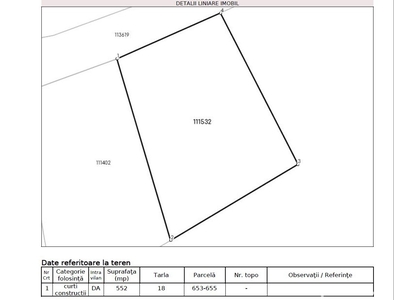 Teren 552 mp | Deschidere 17.5 ml | Utilitati | Snagov-Ghermanesti