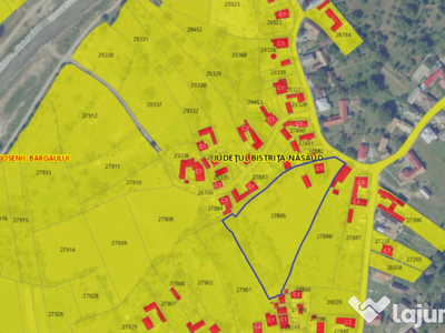 Teren 7500mp si constructii, intravilan loc Josenii Bargaului