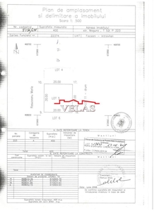Teren intravilan Focsani, 400 mp, deschidere 20 mp,