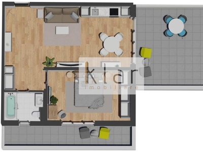 Apartament cu 2 camere si 2 terase in zona Vivo!