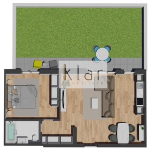 Apartament cu 2 camere si gradina in zona Vivo!