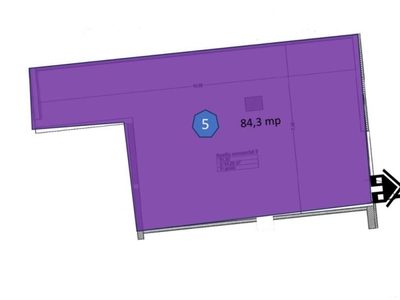 Spatiu comercial 147mp, Open Space, Semifinisat