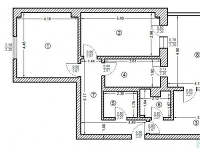 Apartament de trei camere decomandate