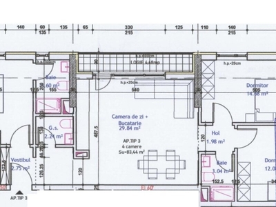 Apartament 3 camere Piata Presei, Petrom City