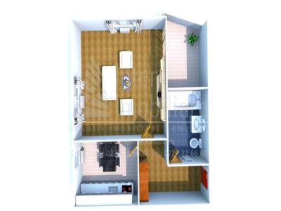 Apartament nou, 1 camera decomandat, 47 mp, Nicolina, de vanzare, Pizza Nico, Cod 151941