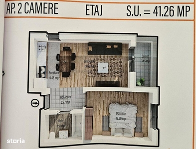 Apartament 2 Camere | 42 mp | Etaj Intermediar | Interservisan