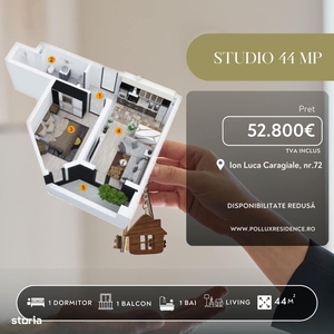 Studio 2 camere | Loc de parcare inclus in preț | STB Acces Uverturii