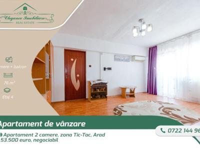 Apartament 2 camere cu centrala, zona Tic Tac, Arad