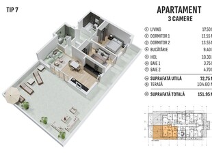 Apartament 3 Camere | De Vanzare | 1 Decembrie | Lidl | Comision 0