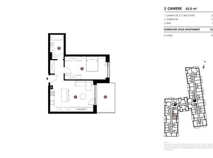 Apartament cu 2 camere in cartier Micro 1