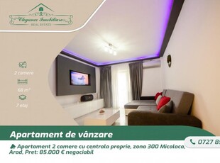 Apartament 2 camere cu centrala proprie, zona Micalaca , Arad