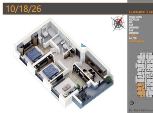 3 camere decomandat - statie STB la 7 minute Pallady