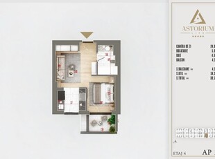 AP. 2 CAM. INCALZIRE PARDOSEALA, SIST SMARTHOME, CLIMA CENTRALIZATA