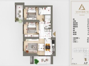 AP. 3 CAMERE IN PROIECT UPPER PREMIUM IN CONSTRUCTIE / PALLADY