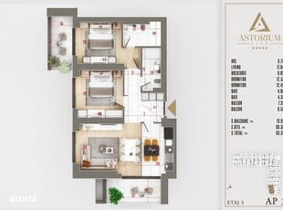 AP. 3 CAMERE IN PROIECT UPPER PREMIUM IN CONSTRUCTIE / PALLADY