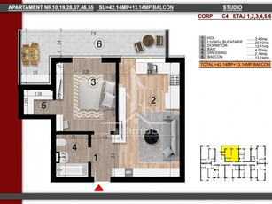 Apartament 2 camere Metrou Berceni Biruintei 2 camere tip studio cu terasa