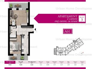 Apartament 2 camere Militari, apartament cu 2 camere decomandat 56 mp utili