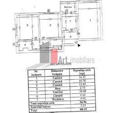 Apartament 3 camere de vanzare zona Pantelimon-Bulevardul Chisinau