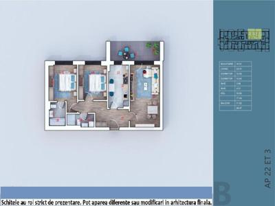 (AP.22/BL.3/C2) 3 camere Theodor Pallady - Metrou Teclu - Estimobiliar