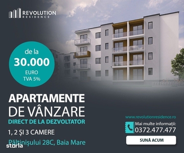 COMISION 0% - Apartamente 1, 2 si 3 camere-Paltinisului 28C, Baia Mare