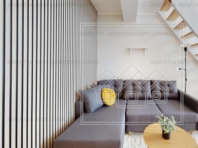 Penthouse 2 camere confort lux, incalzire pardoseala -mobilat+utilat