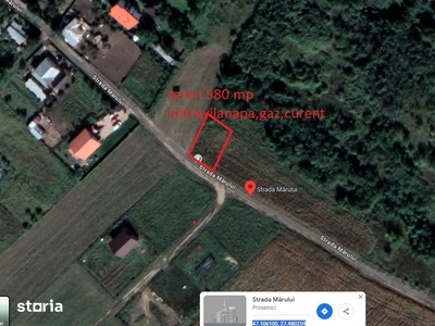 Teren 580 mp intravilan Proselnici str.Marului,utilitati