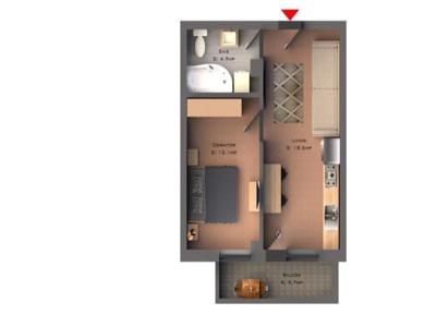 Bucium apartament nou 41 mp, 2 camere, semidecomandat, de vanzare, Visani, Cod 149979