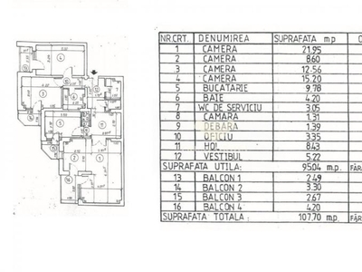 Apartament 4 camere Clucerului