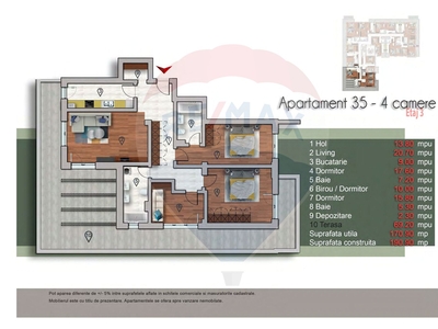 Apartament 4 camere vanzare in bloc de apartamente Bucuresti, Pipera
