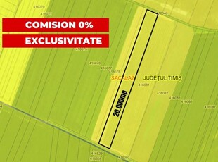 COMISION 0% Teren extravilan agricol, Sacalaz - 20.000 mp