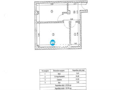 Apartament 2 camere, open space, de vanzare, zona Roua Residence Valea Lupului