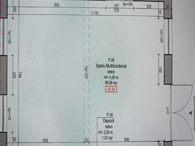 Spatiu comercial 88 mp, semicentral