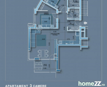 3 camere 74m utili -Zona Mosilor-