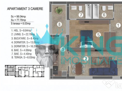 Cavar Residence-Dealul Cucului | 3 camere | 2 bai | etaj 2 |